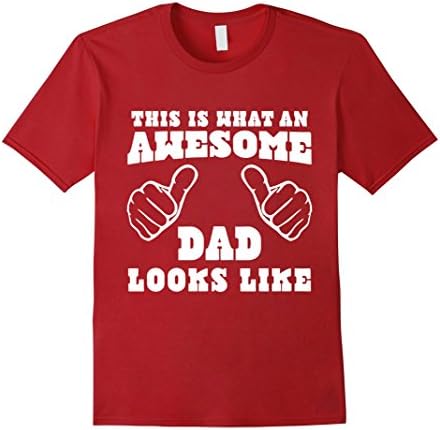Men's This is What an Awesome DAD Looks Like t shirt XL Cranberry