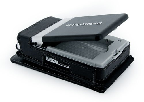 Tuff-Luv Napa Leather Case Cover for Polaroid Pogo - Black