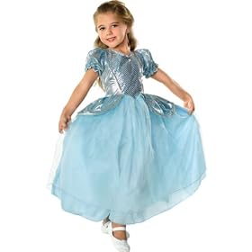 Kids Girls Blue Princess Cinderella Dress Halloween Costume Cute Childrens Fairytale Outfit