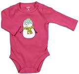 Carter's Girls Winter Snowman Pink L/sleeve Bodysuit (3 months)