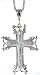 Sterling Silver 3 1/16 (78 mm) Diamond Cut Cross Pendant