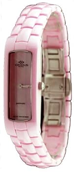 Oniss #ON8045-L Women's Ceramica Amor Collection Petite Pink Ceramic Watch