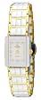 Oniss #ON318-LG Women's Classic Gold Trim Rectangular White Ceramic Watch