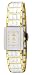 Oniss #ON318-LG Women's Classic Gold Trim Rectangular White Ceramic Watch