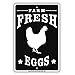 Farm Fresh Eggs Sold Here Aluminum Metal Sign Chicken Farmers Market 8