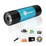 TaoTronics-Super Haut-parleur avec LED lampe de poche support MP3 et FM, Idéale pour sport en plein air,bleu