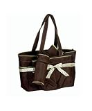 Carini Bambini - 5-Piece Diaper Bag Set, Brown and Green - brown/green, one size