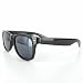 Schwarze Retro Wayfarer Sonnenbrille Nerd Brille clear & black, Glasfarbe:schwarz