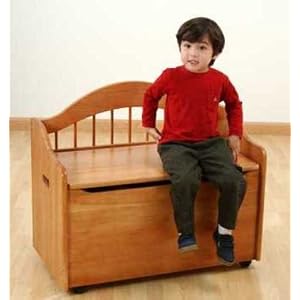 Limited Edition Kid's Toy Box Toy Chest in Honey Finish