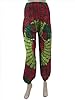 Womens Hippy Harem Pants Mandala Hunter Green Colorful Yoga Wear