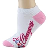 For Bare Feet San Diego Chargers Women's Breast Cancer Awareness Socks Medium