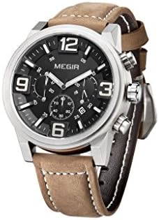 Huangtaii Men's Sport Watch with Brown Band Black Dial #Dyl-20