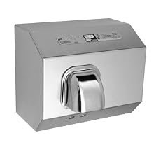 American Dryer DR10TNSS Stainless Steel Cover Automatic Hand Dryer, 110-120V, 1,725W Power, 60Hz