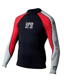  : Body Glove 540 Mens Long Arm Lycra Shirts Rash Guard (Silver/Red/Black, Xx-Large)