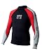 Body Glove 540 Mens Long Arm Lycra Shirts Rash Guard (silver/red/black, Large)