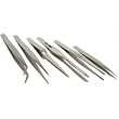6 Tweezers Gemologist Jewelers Beading Watch Gem Tool