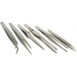 6 Tweezers Gemologist Jewelers Beading Watch Gem Tool
