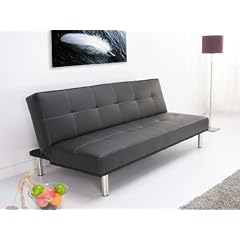 Schlafsofa Sofa Beverly PU-Leder Schwarz|Braun