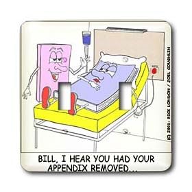 Londons Times Funny Society Cartoons - Literary Surgery - Light Switch Covers - double toggle switch