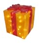 Barcana 26-Inch Illuminated Fiberglass Red Package with Gold Bow Outdoor Christmas Light
