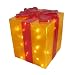 Barcana 26-Inch Illuminated Fiberglass Red Package with Gold Bow Outdoor Christmas Light