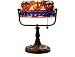 Warehouse of Tiffany KS20+MB50 Tiffany-style Art Glass Desk Lamp, Blue/Green