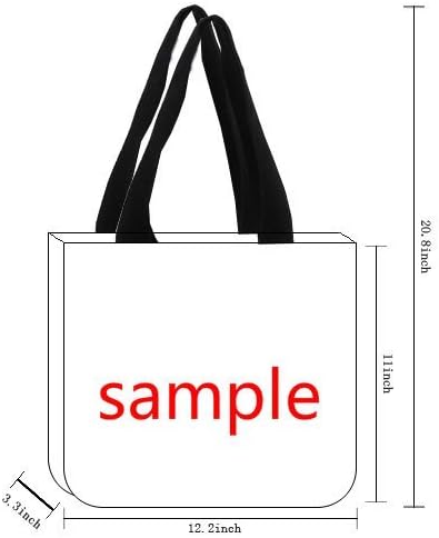 Flexible Moon Night Unicorn Theme Picture 100% Canvas Durable Tote Bag(Two Sides) Multi Purpose 12.2L x 11H