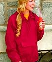 UltraClub Adult 1/4-Zip Hooded Pullover Pack-Away Jacket (8925)