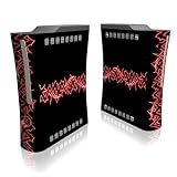 Neon Red Barbs Full Body Protector Skin Decal Sticker for Xbox 360 Console