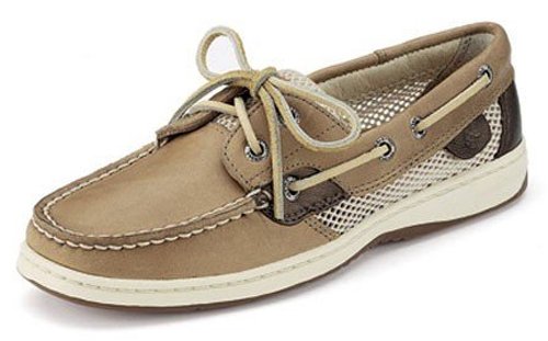 Women's Sperry, Bluefish 2 eye Boat Casual LINEN BRONZE 7.5 M