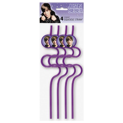 Justin Bieber Squiggle Straws Party AccessoryB004JWD4KI