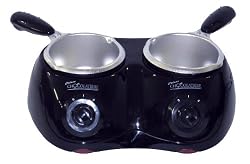 Total Chef CM20G Deluxe Chocolatiere Electric Fondue with Two Melting Pots