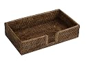 Caspari Rattan Guest Towel Holder