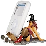 Sale!! Broom Riding Temptress Witch Mp3 Holder Statue: Set of Two