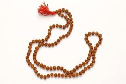 Japamala Full Rudraksha Rosary Mala Yoga Meditation Shiva Mala (108+1) Beads