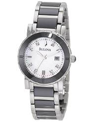 Bulova Womens 98P122 Highbridge Substantial Ceramic & Stainless Steel Watch