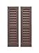 Louvered Shed Shutter or Playhouse Shutter, Brown 6