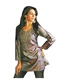 Purely Hand Knotted Designer Ladies Tunic Top Blouse Kurta