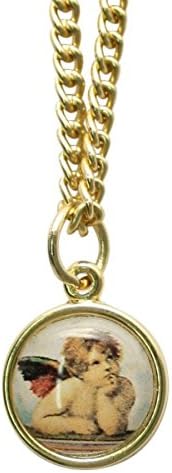 Doumbek Pendant with Angel and German Text 'Gott sch?ze (Sagittarius you *mi...