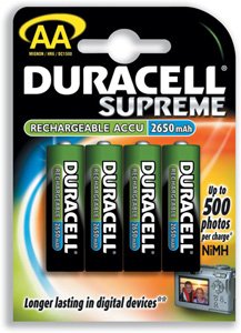 Duracell Supreme AA 2650mAh Pack of 4