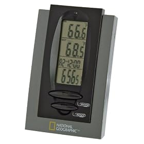 National Geographic Indoor/Outdoor Wireless Thermometer with clock
