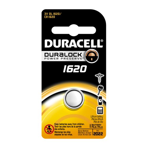 Duracell DL1620 Lithium Coin Battery, 1620 Size, 3V, 68 mAh Capacity (Case of 6) Picture
