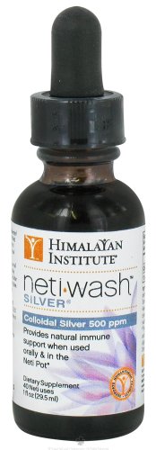 Himalayan Institute Neti Wash Silver Colloidal Silver 500 Ppm - 1 Oz, 3 Pack