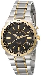 Two Tone Stainless Steel Dress Charcoal Dial Kinetic