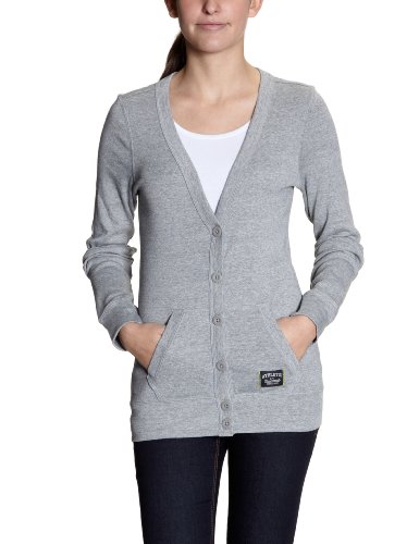 NIKE Damen Cardigan Long Sleeve TRIBLEND RIB, dk grey heather/high voltage, M, 419656-063 Preisvergleich