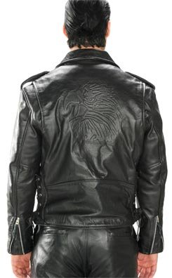 Buy Classic Mens Side Laced Screaming Eagle Emboss Motorcycle Jacket