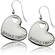 Basketball Sport Heart Earrings