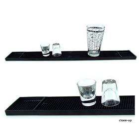 Rubber Bar Mat, 27'' x 3-1 4'', Black