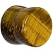 00 Gauge Tiger Eye Semi Natural Stone Saddle Plug