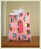 Baby Bib, Burp Cloth & Blanket Baby Gift Set - Sweet Pink Cupcakes
